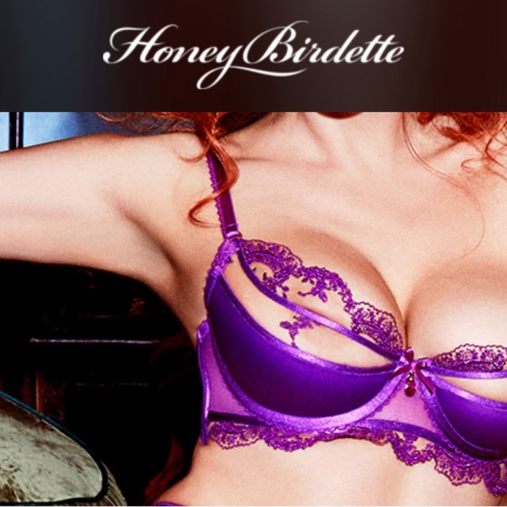 Honey Birdette Madison Purple push-up bra BNWT 36C